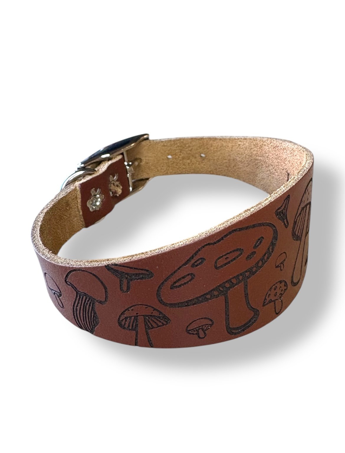 Leather Collar - Mushroom