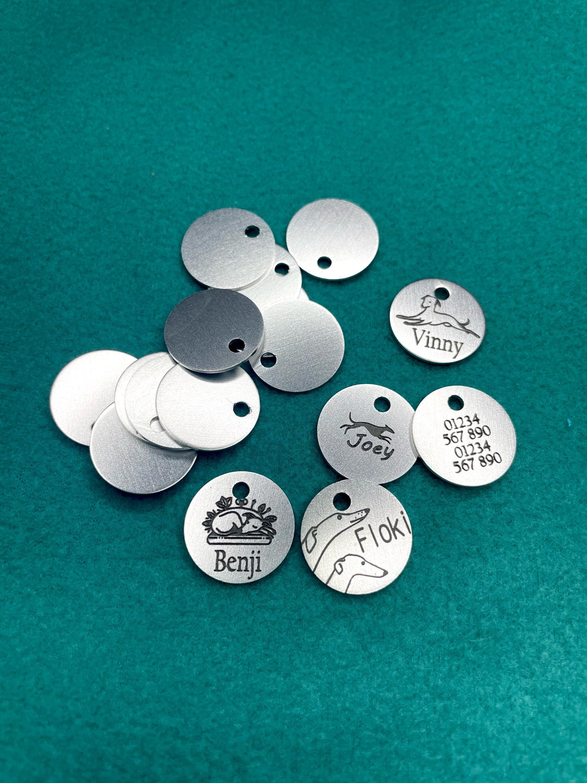 Engraved Dog Tags - Round