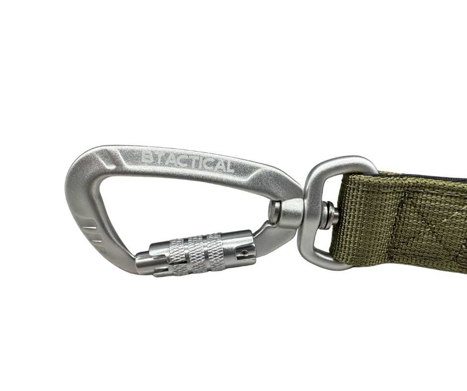Nylon BTactical™ Carabiner Clip Lead | Khaki Green