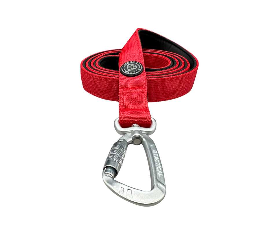 Nylon BTactical™ Carabiner Clip Lead | Citrus Red