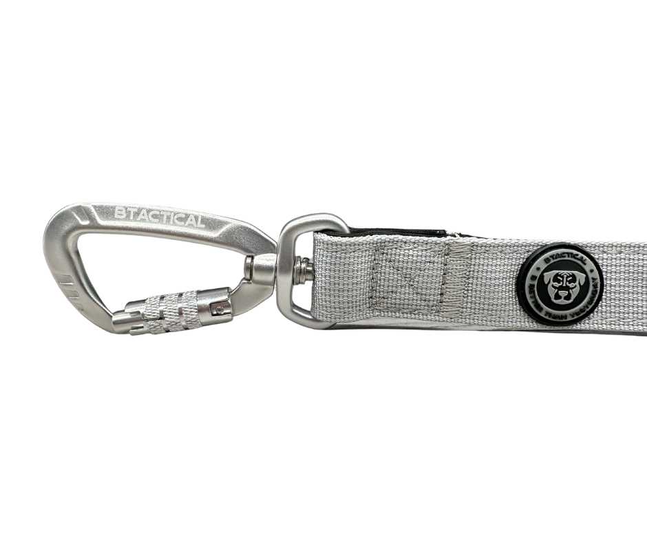 Nylon BTactical™ Carabiner Clip Lead | Misty Grey