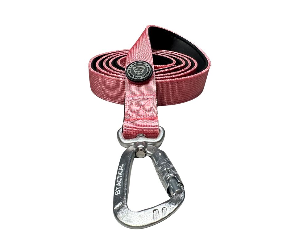 Nylon BTactical™ Carabiner Clip Lead | Pretty Pink