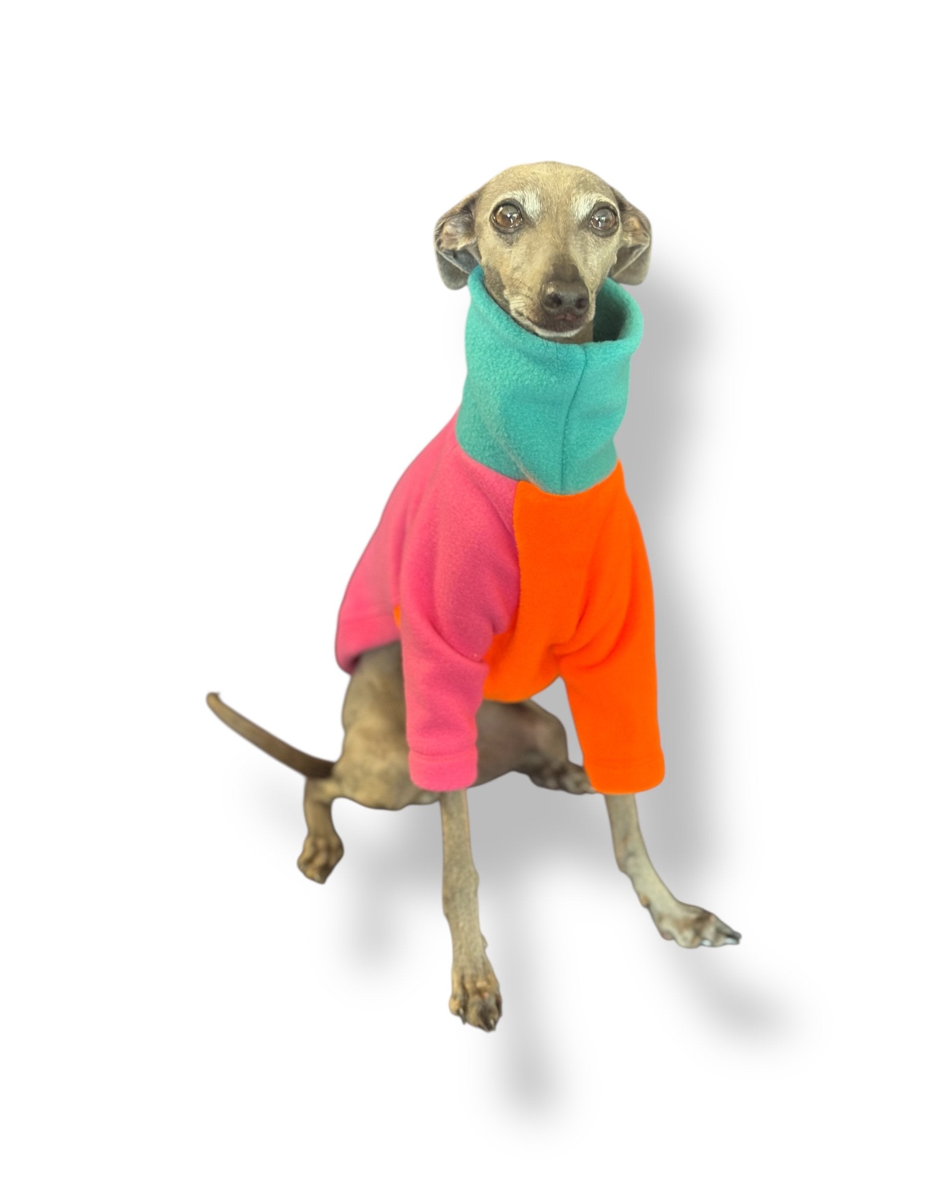 Fleece Jumper - Neon Colour Block