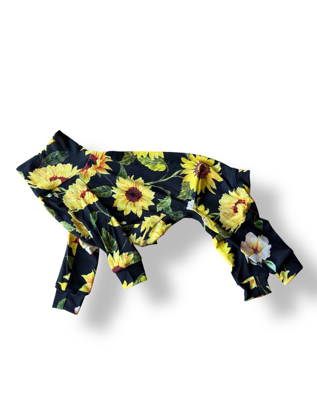 Floral-patterned dog bandana on a white background
