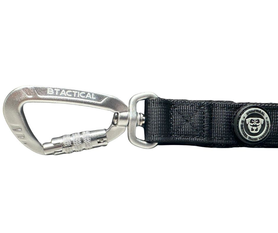 Nylon BTactical™ Carabiner Clip Lead | Midnight Black