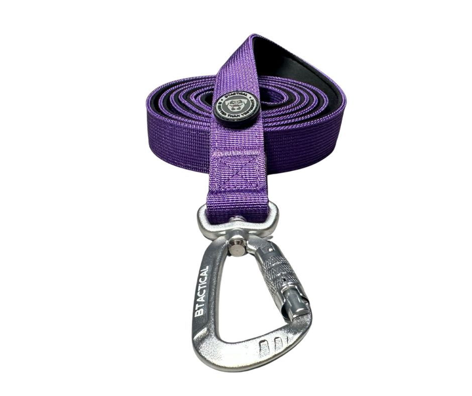 Nylon BTactical™ Carabiner Clip Lead | Lavender Purple