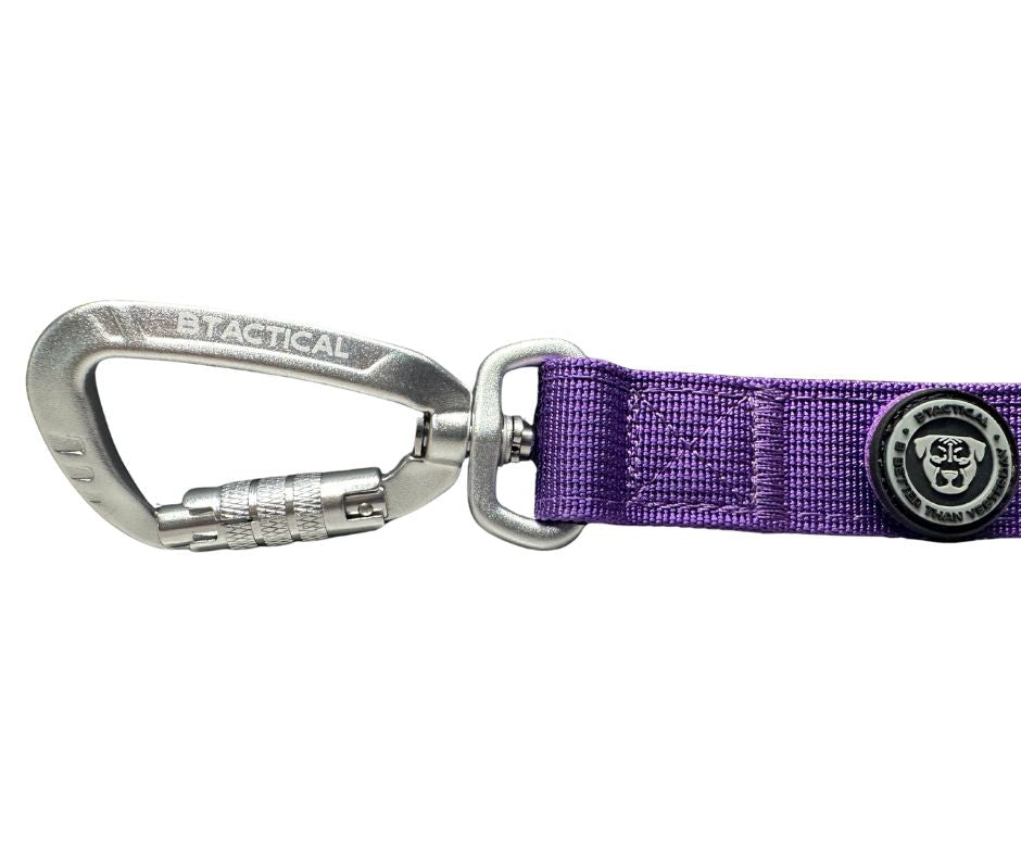 Nylon BTactical™ Carabiner Clip Lead | Lavender Purple
