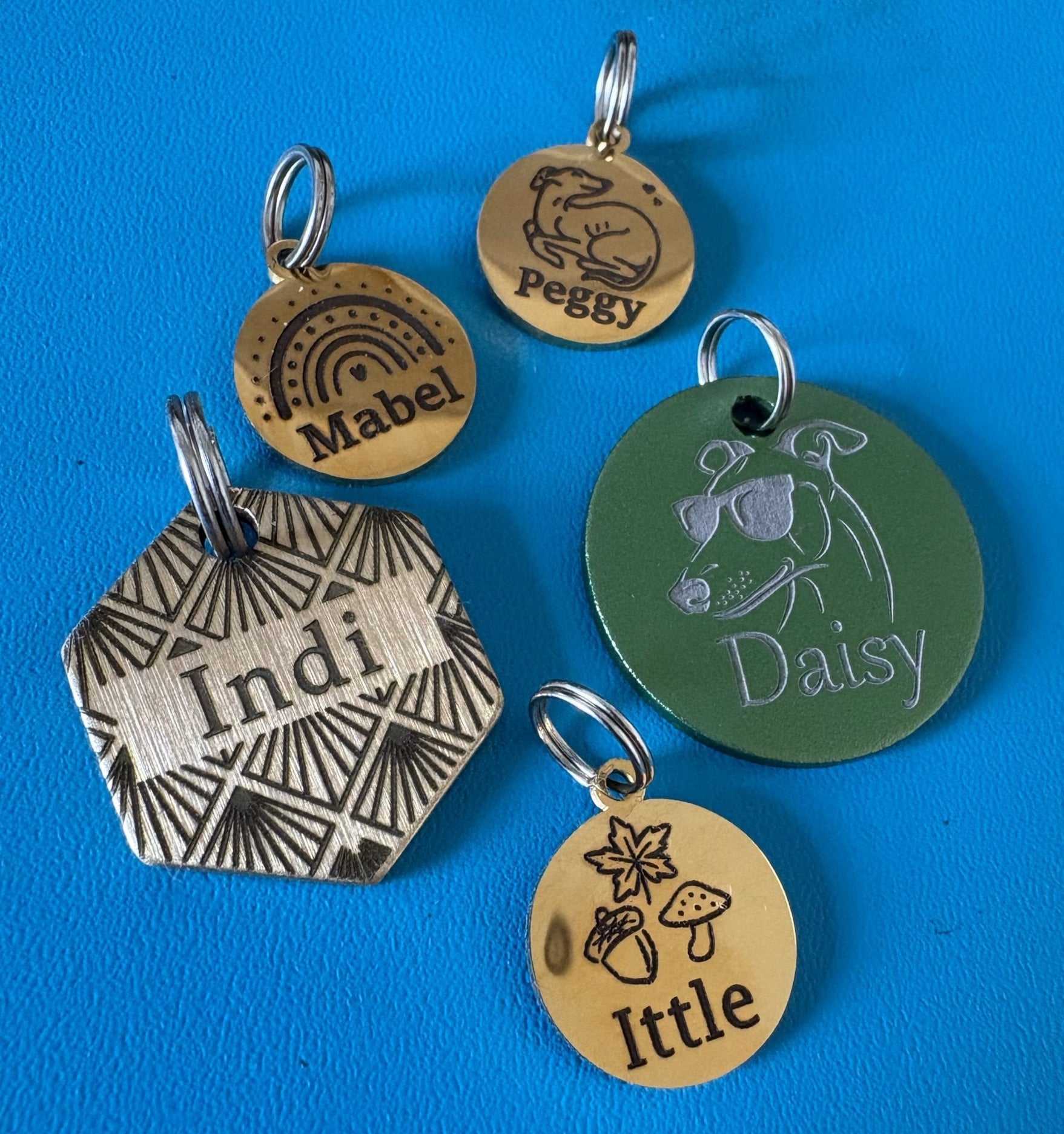 Engraved Dog Tags - Bones