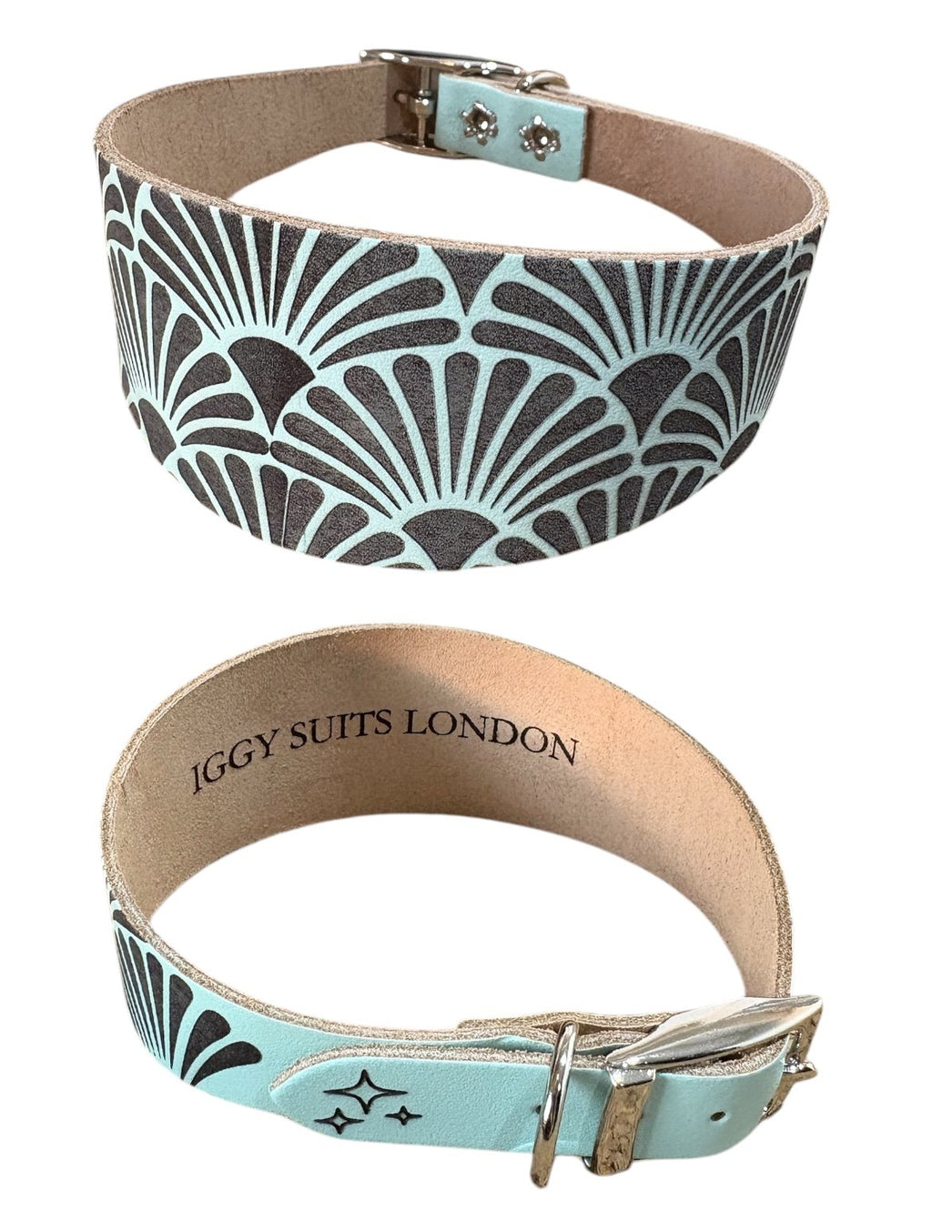 Leather Collar - Art Deco