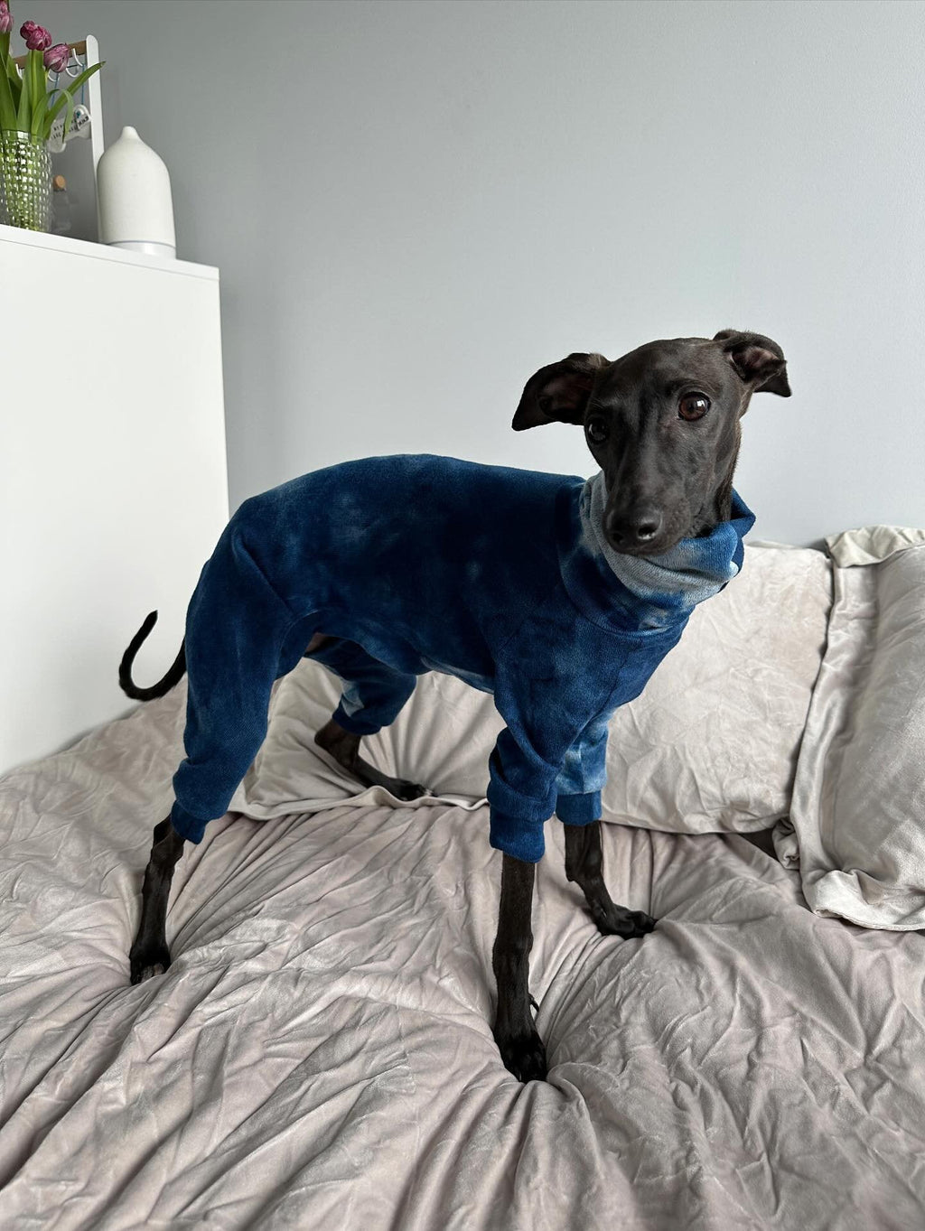 Blue Tie Dye Woolly Jersey