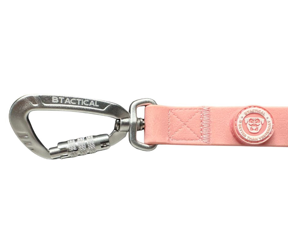 PVC BTactical™ Carabiner Clip Lead | Pastel Pink