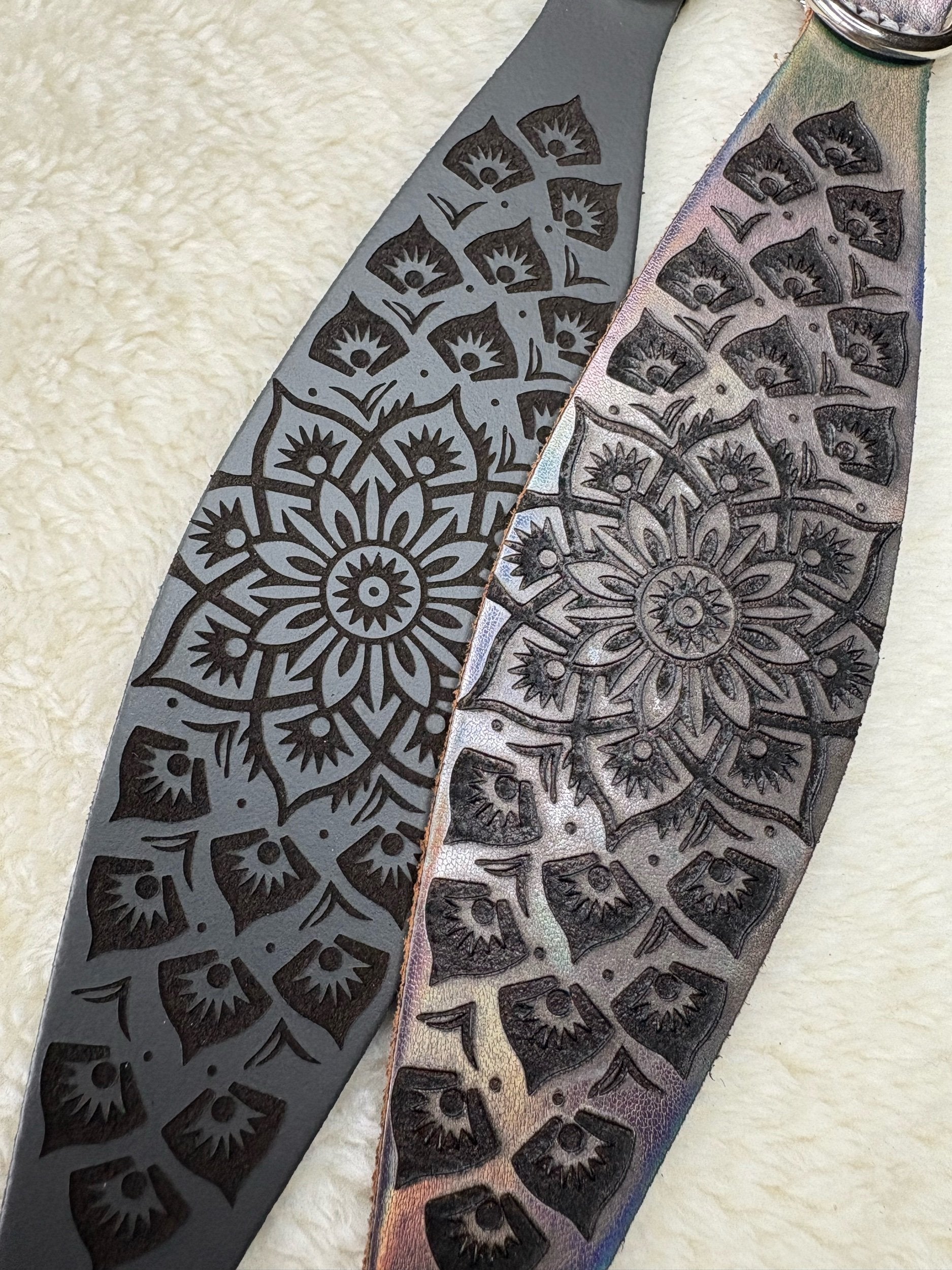 Leather Collar - Mandala
