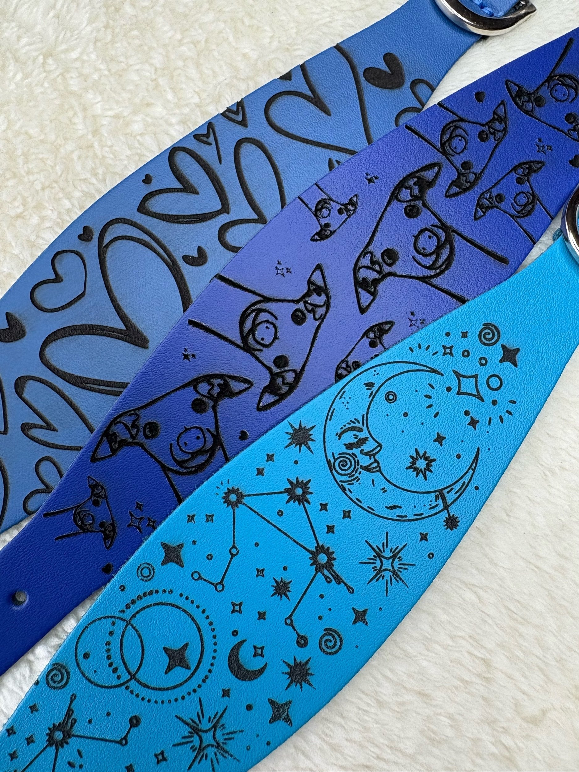 Leather Collar - Constellations