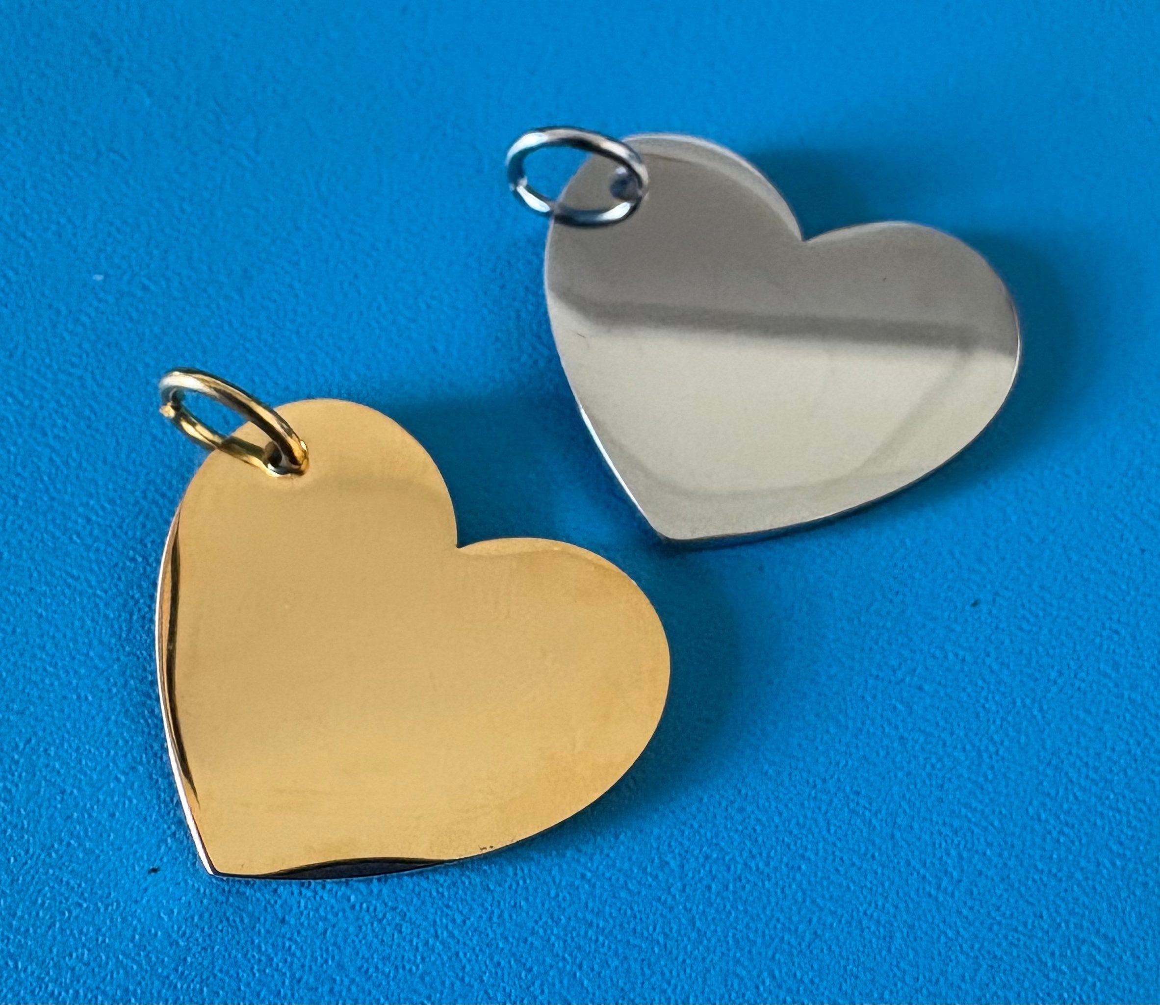 Engraved Dog Tags - Heart