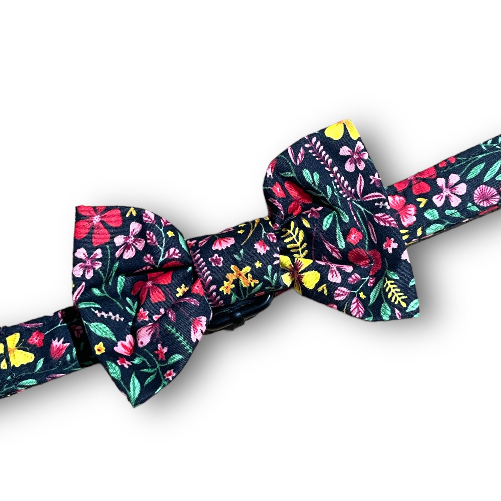 Floral Bow Tie - Collar Attachment