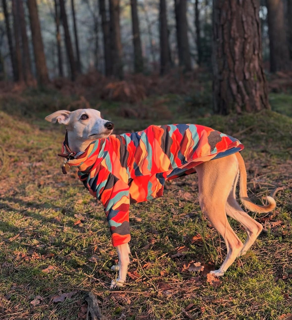 Sherpa Lined Fleece Puppy Jumper - Mountains