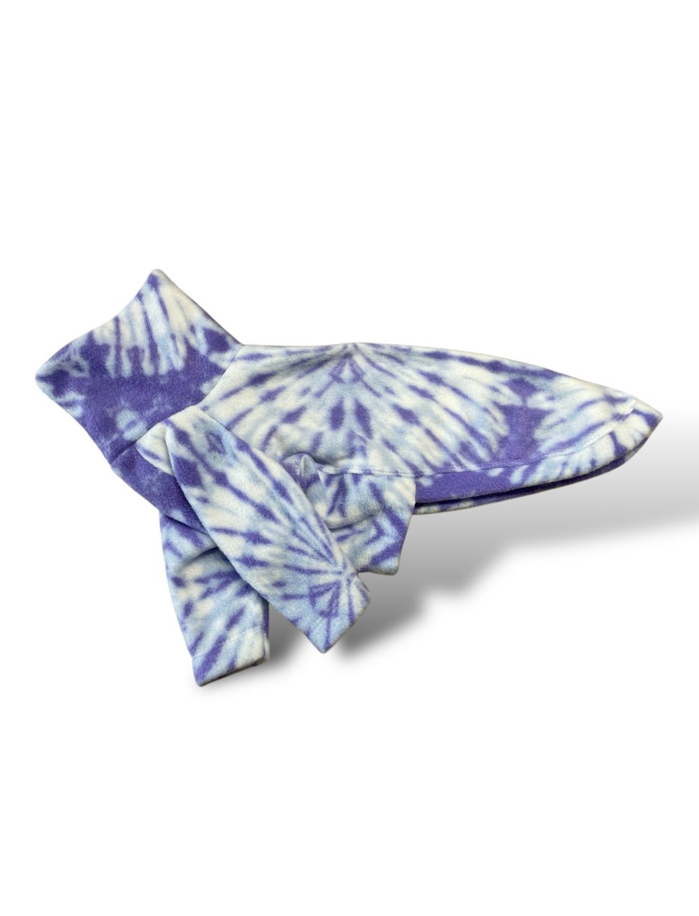 Tie-dye hair clips on a white background