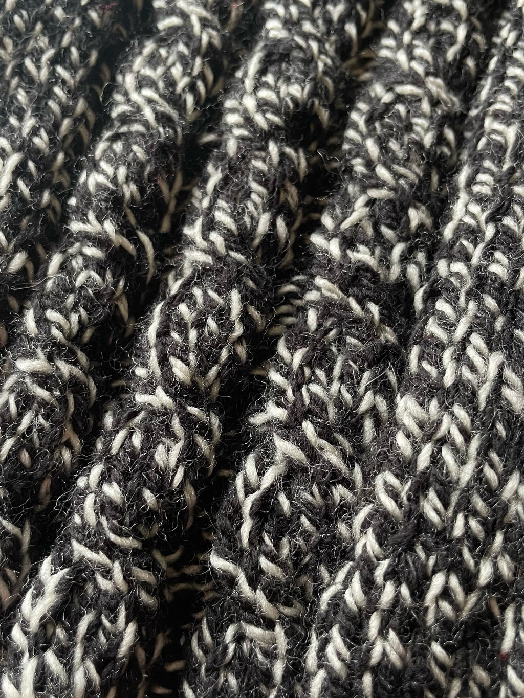 Knitted Coat - Button Up - Monochrome