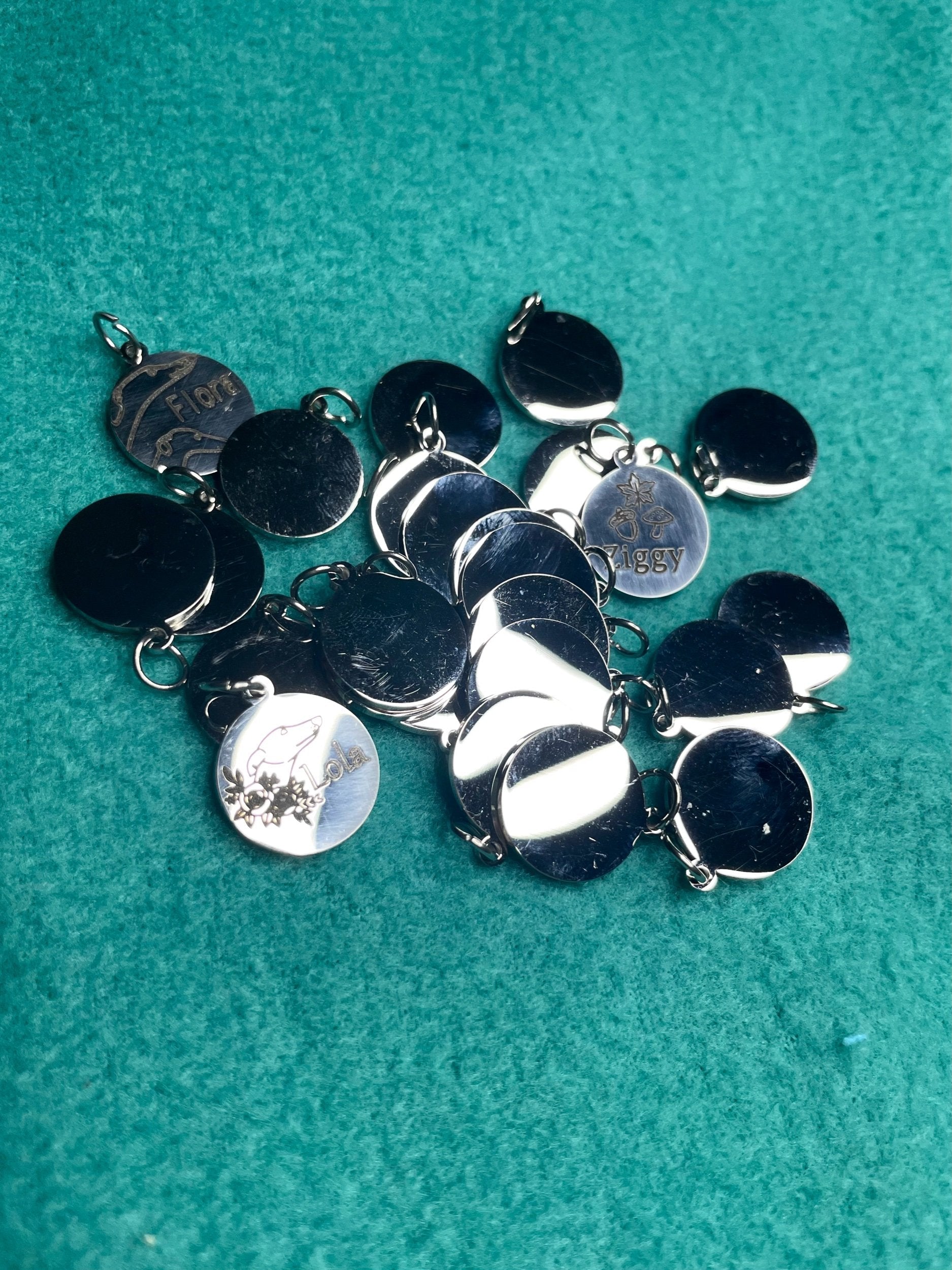 Engraved Dog Tags - Round