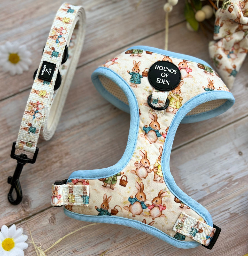 Bunny Tales - Blue, Dog Harness (XXS-XS)