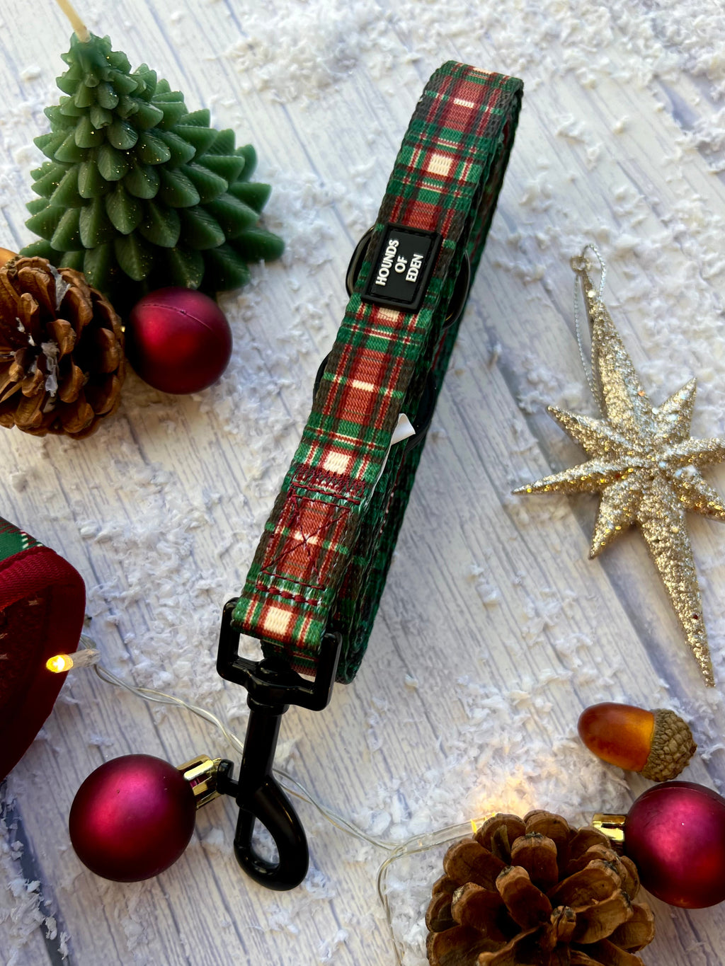 Tartan Me Up - Red & Cream Tartan Design Poop Bag Holder