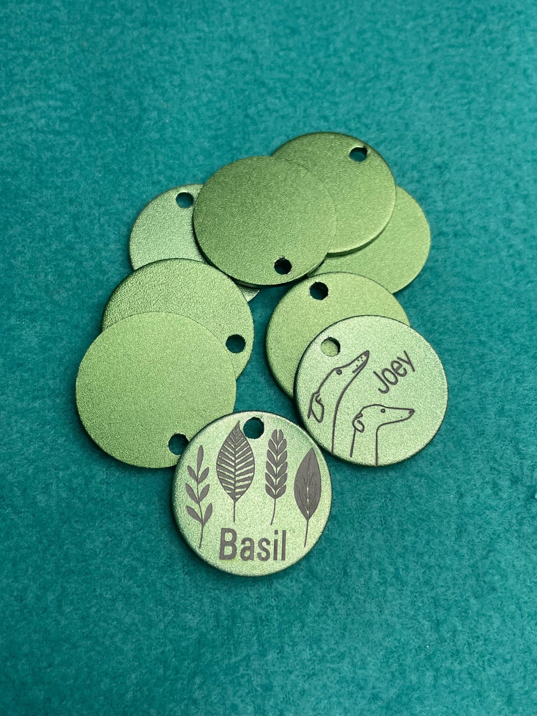 Engraved Dog Tags - Round