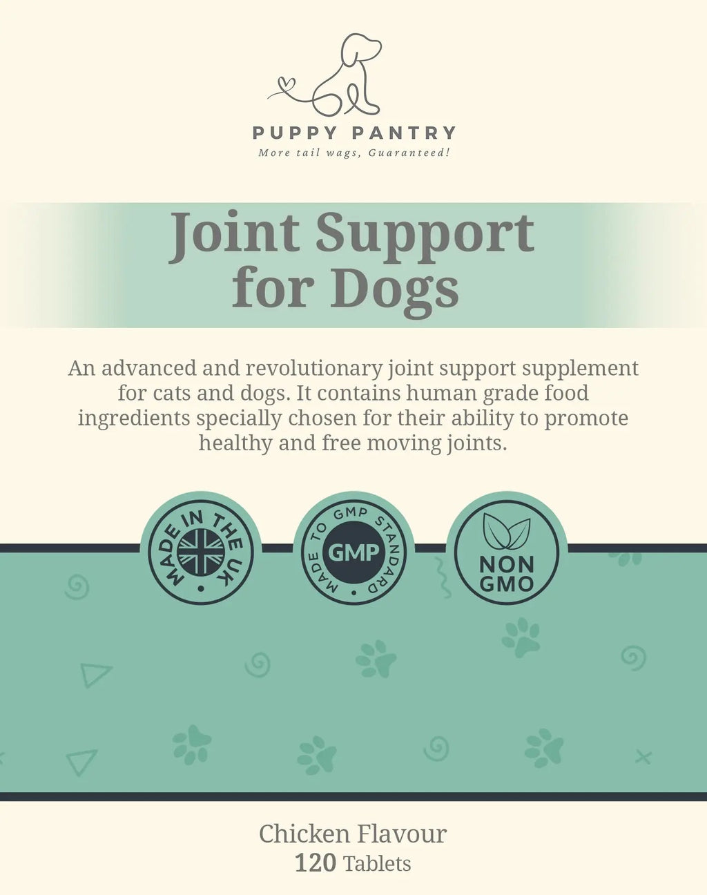 Joint Support Tablets for Dogs – Chicken (120 Pack)