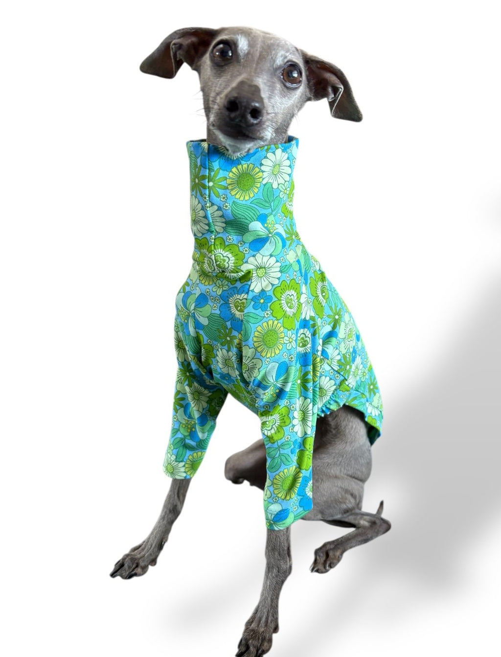 Jersey T-Shirt- Retro Floral - Green