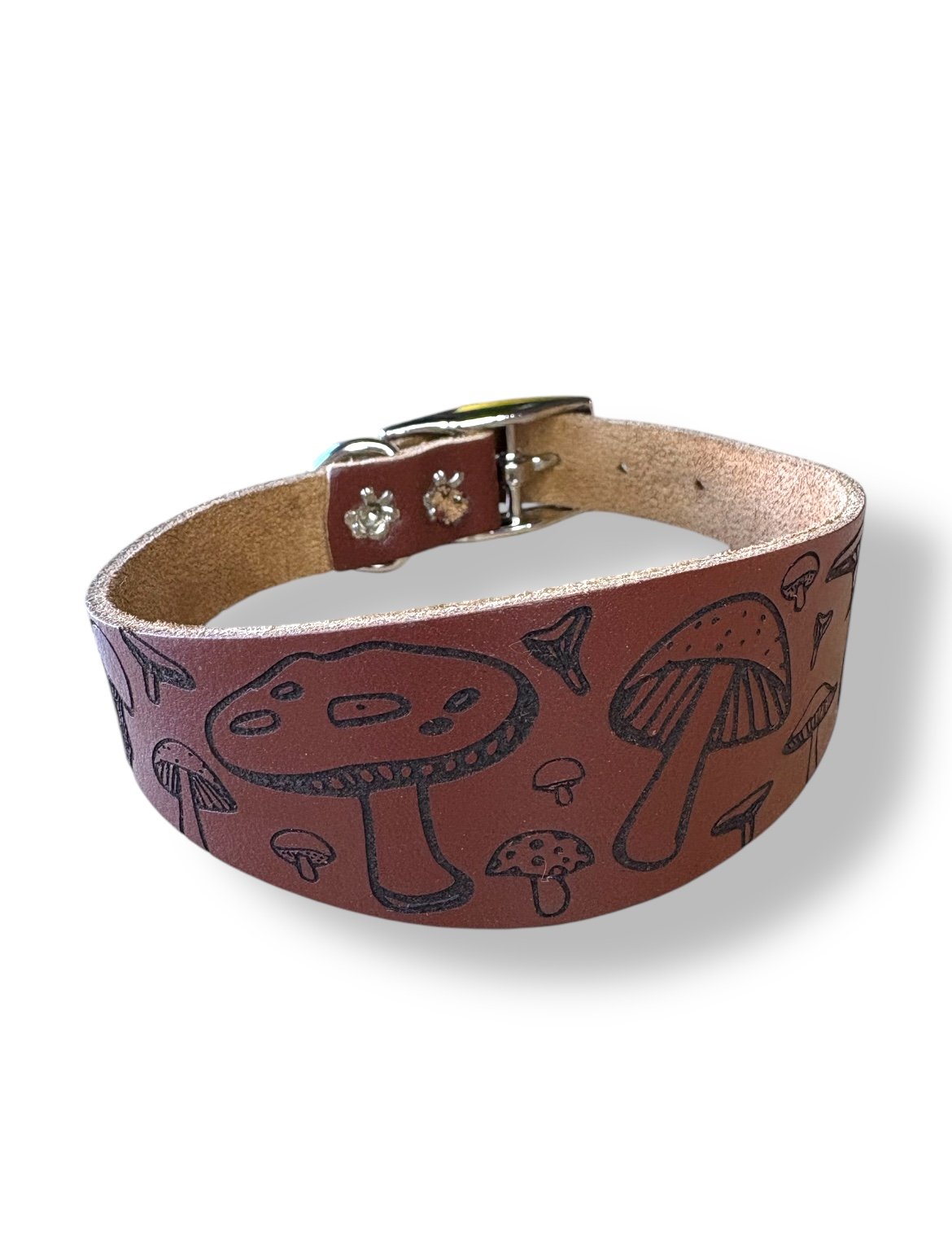 Leather Collar - Mushroom