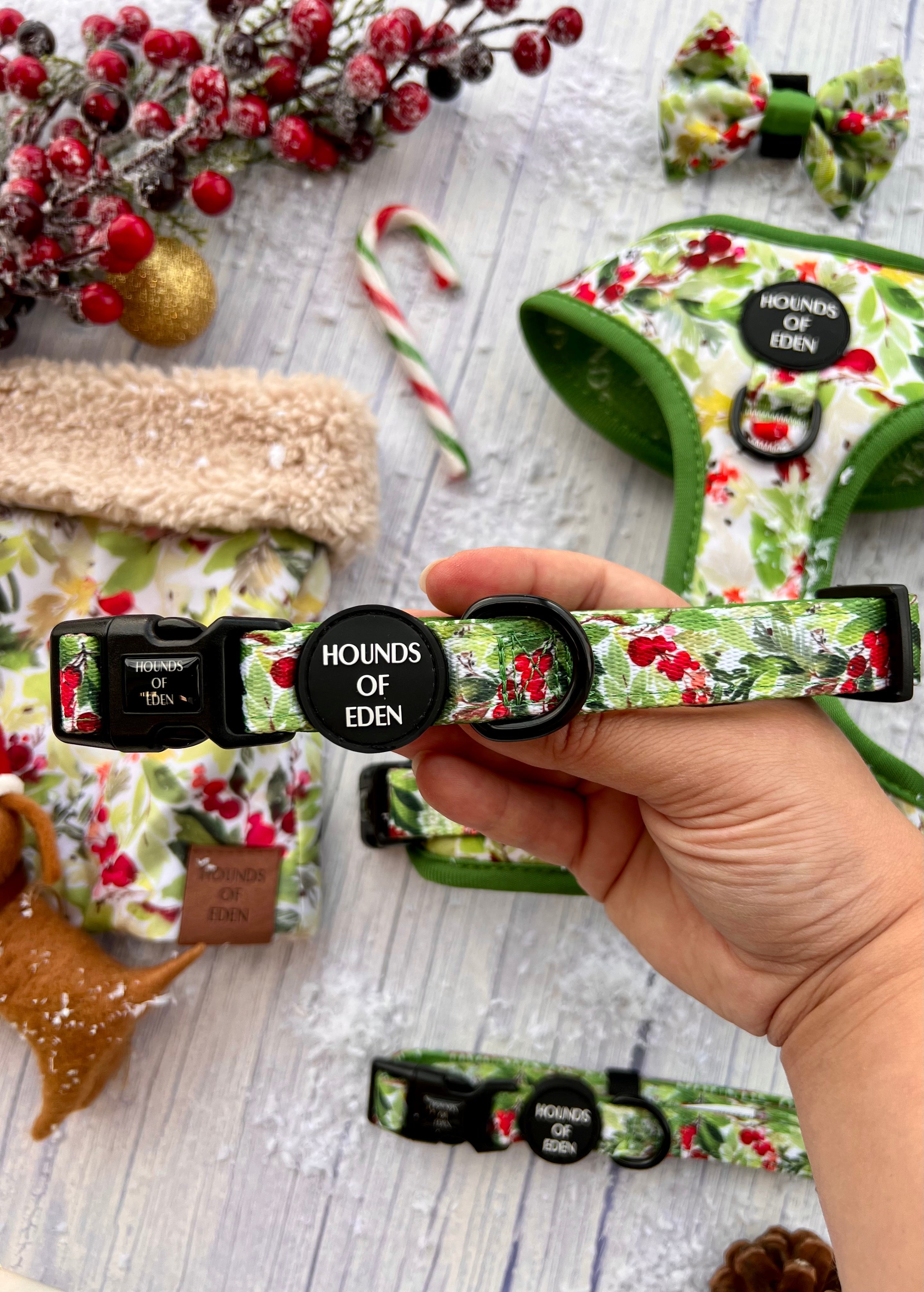 Winter Spruce & Berries Dog Snood