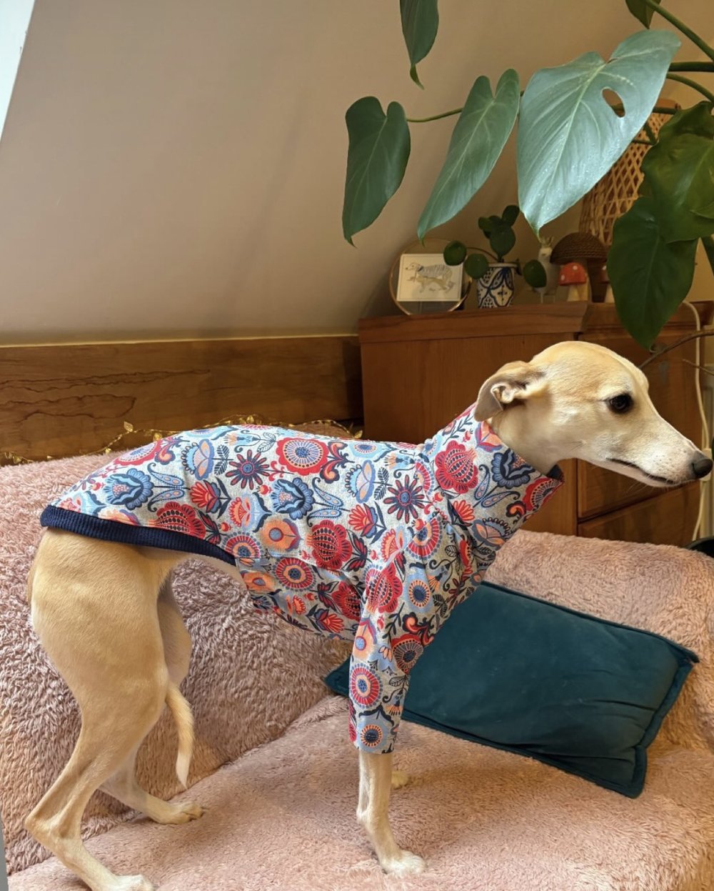 Jersey T-Shirt- Retro Floral - Green