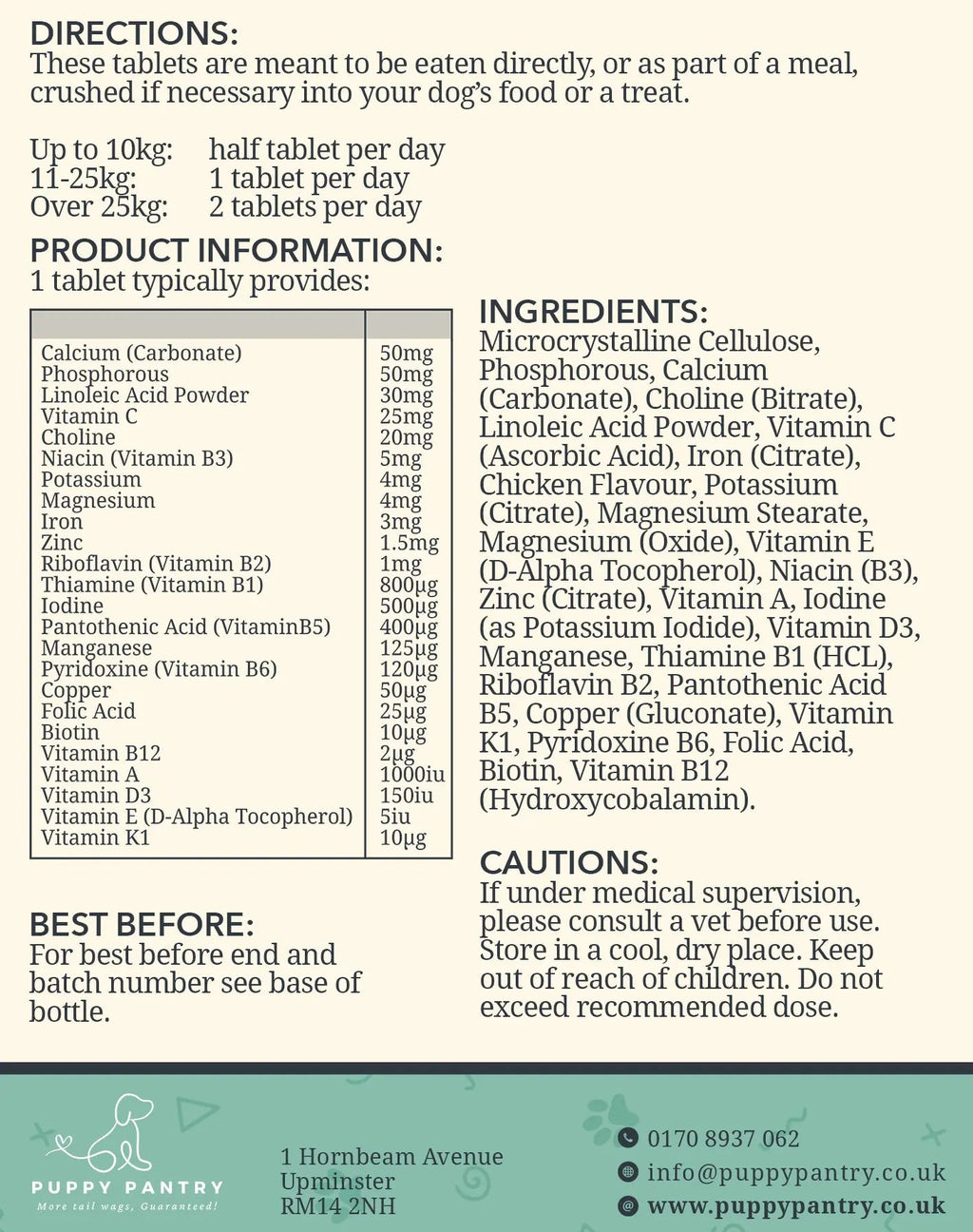 Multivitamin Chews for Dogs – Chicken (120 Pack)