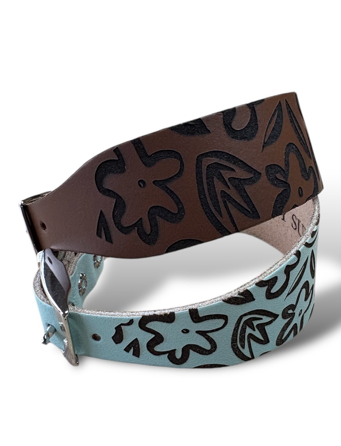 Leather Collar - Botanical