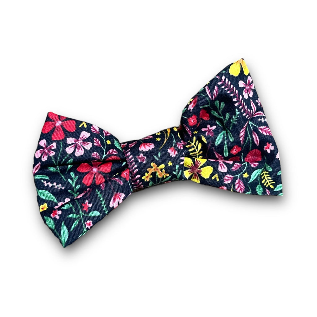 Floral Bow Tie - Collar Attachment