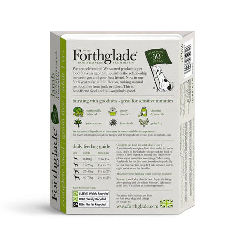 Forthglade dog food packaging on a white background