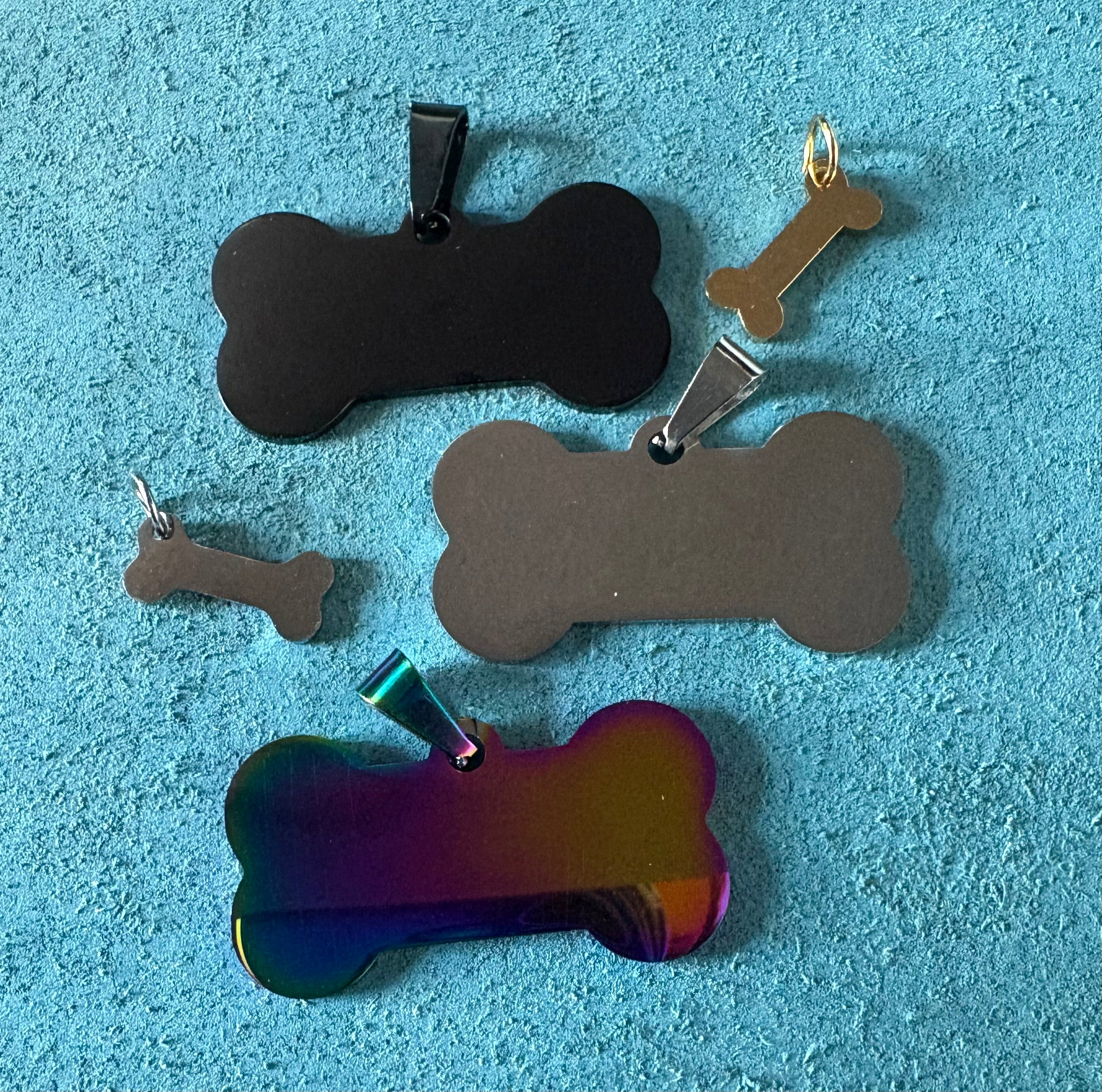 Engraved Dog Tags - Bones