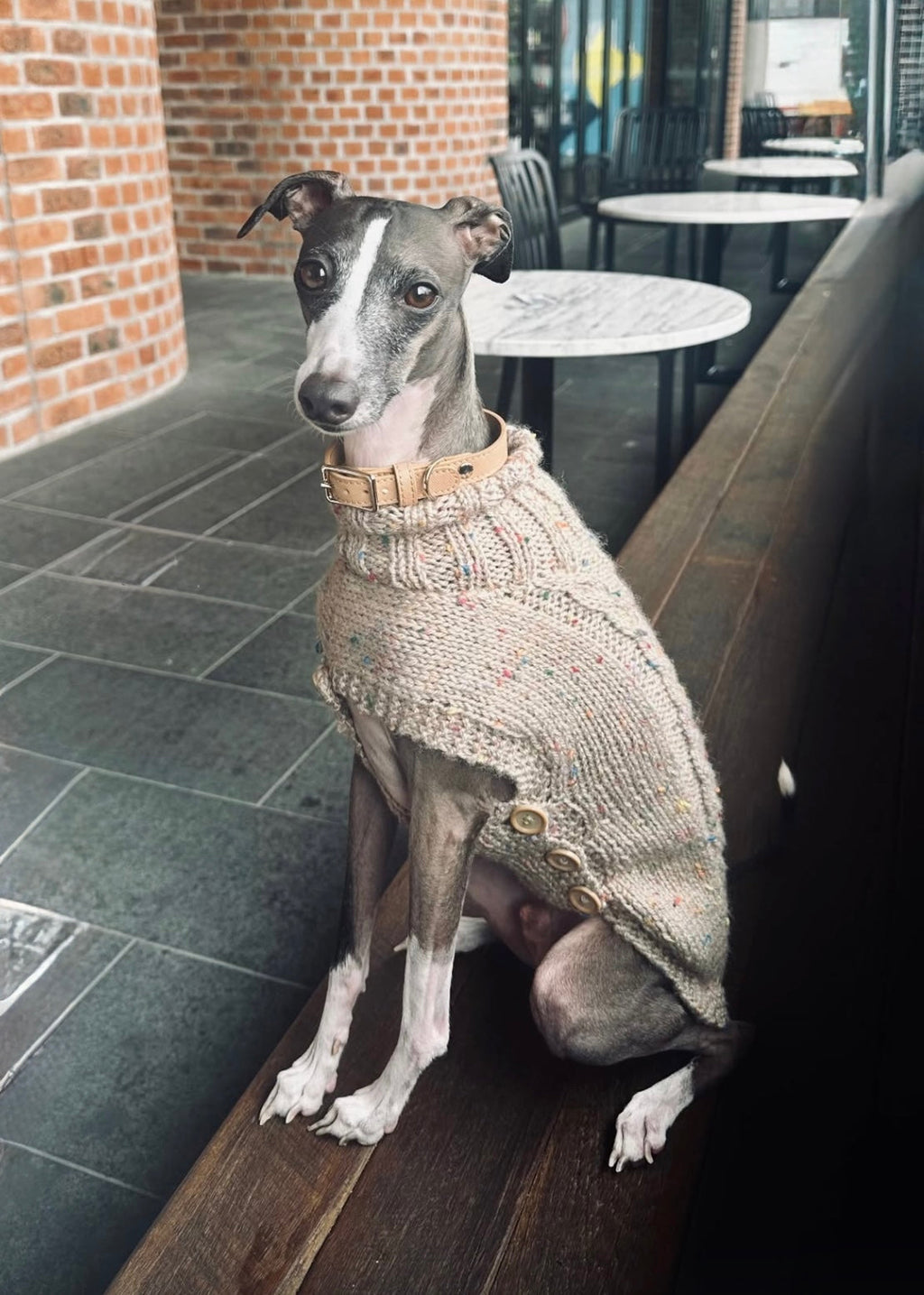 Knitted Coat - Button Up - Monochrome