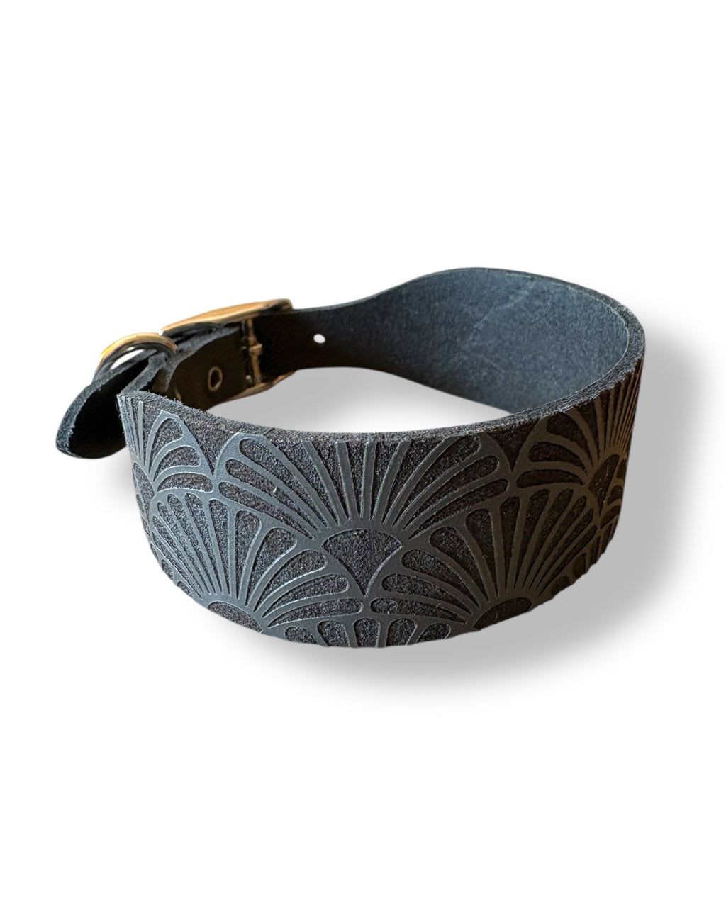 Leather Collar - Art Deco