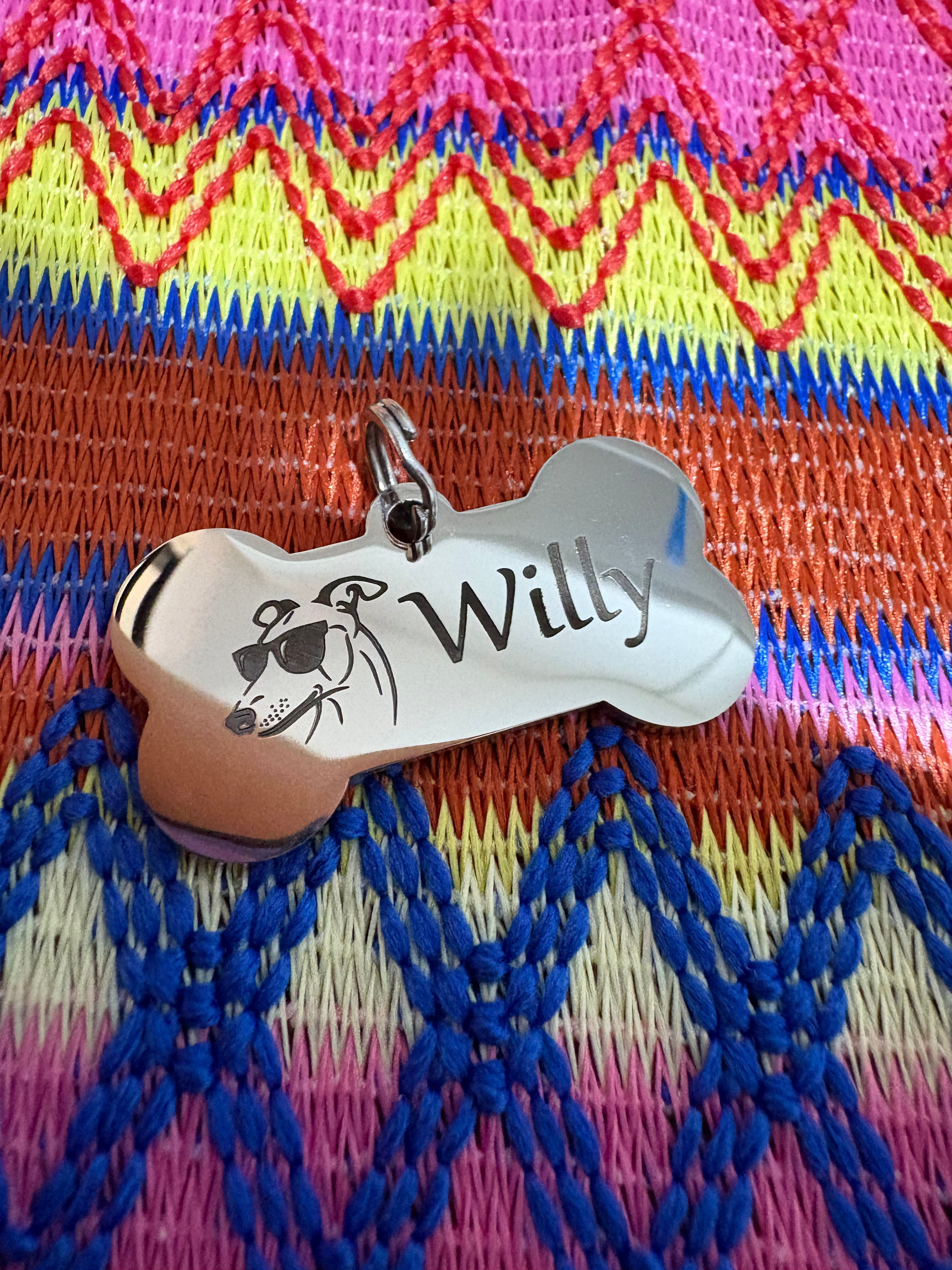 Engraved Dog Tags - Bones