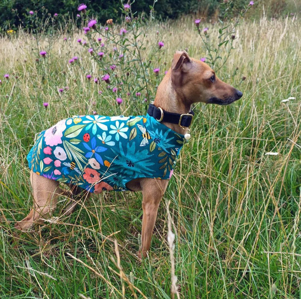 Puppy Jersey Vest - Floral Stripe