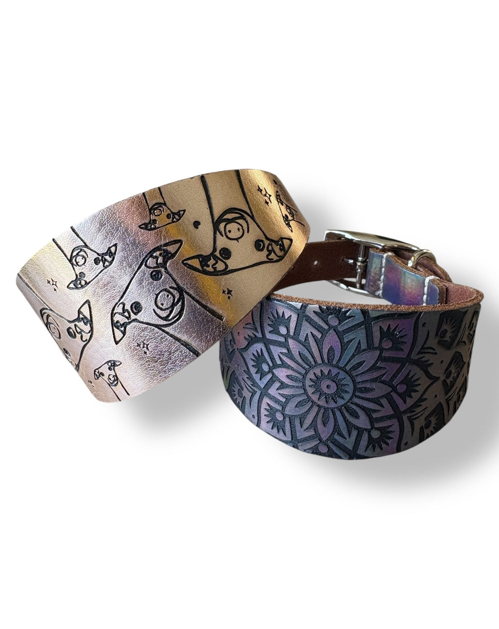 Leather Collar - Mandala