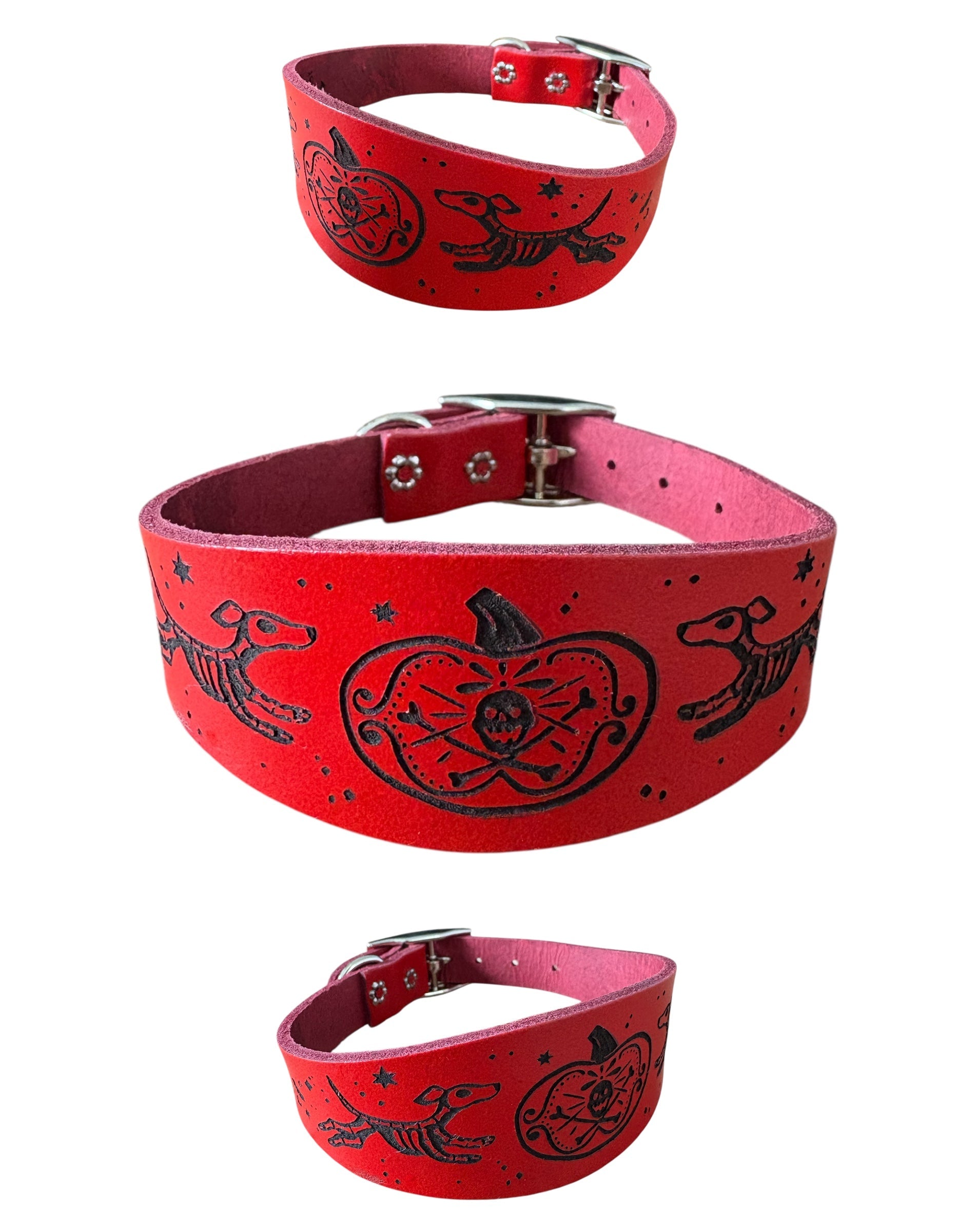 Leather Collar - HALLOWEEN - Skele-Hounds