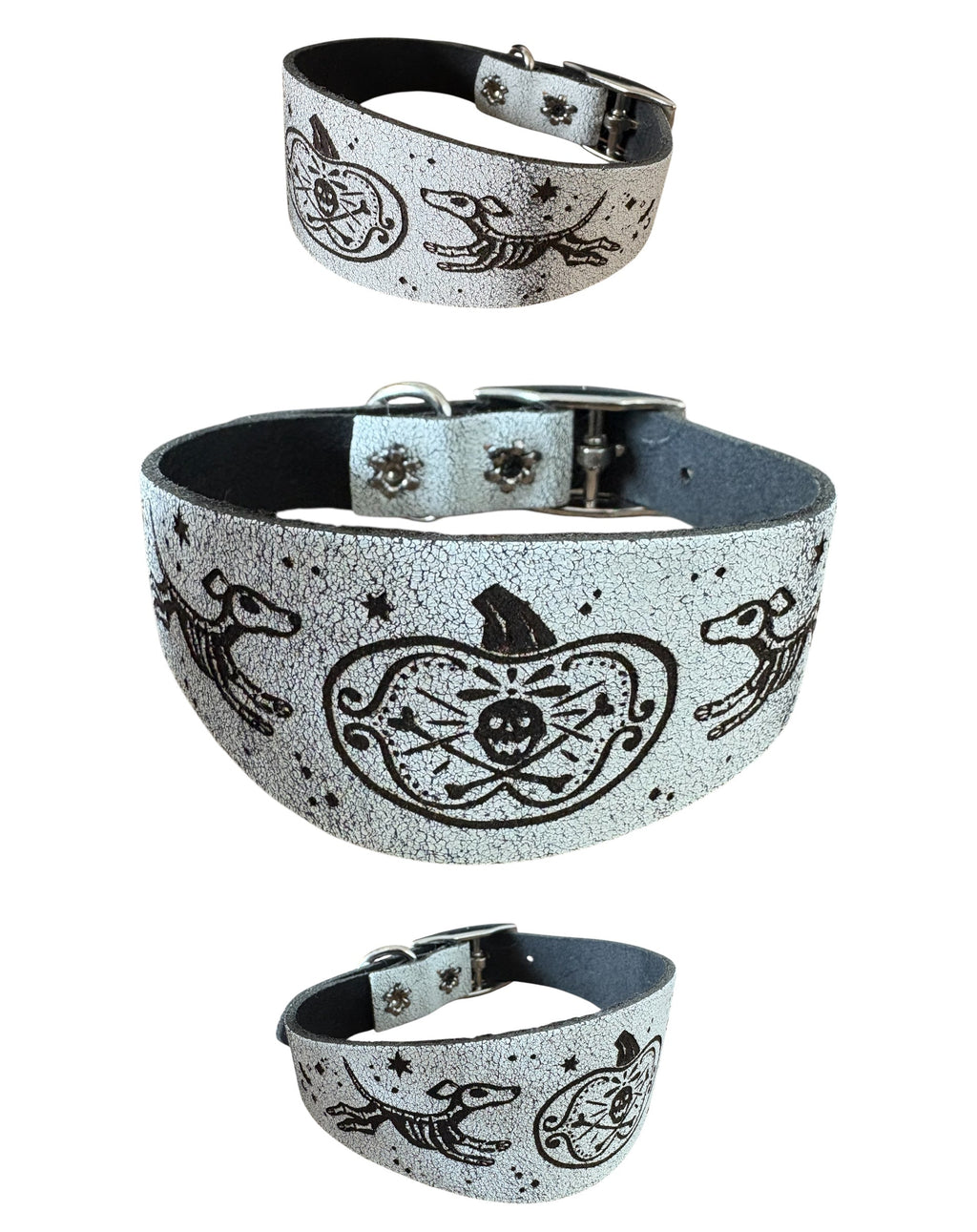 Leather Collar - HALLOWEEN - Skele-Hounds