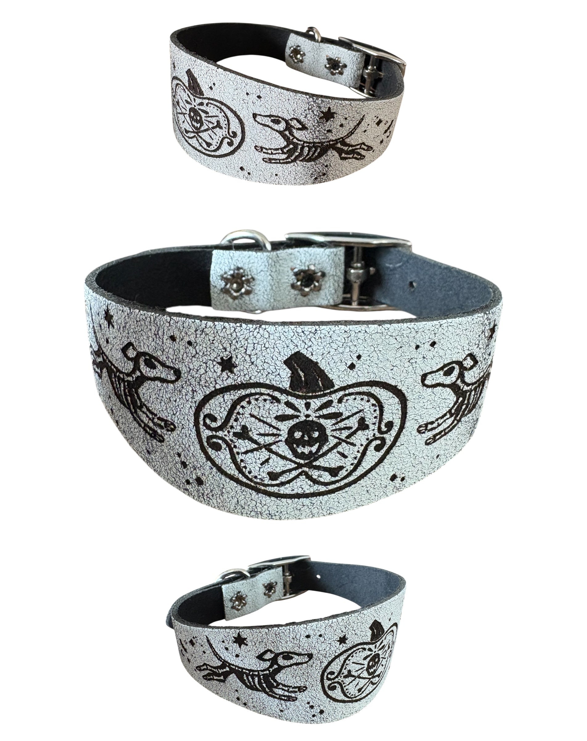 Leather Collar - HALLOWEEN - Skele-Hounds