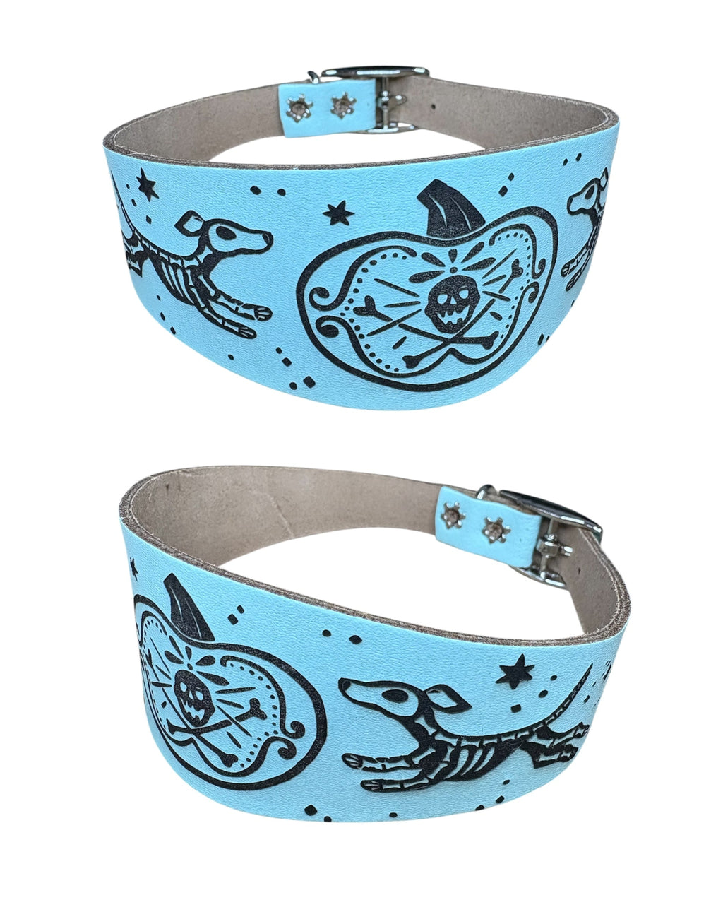 Leather Collar - HALLOWEEN - Skele-Hounds