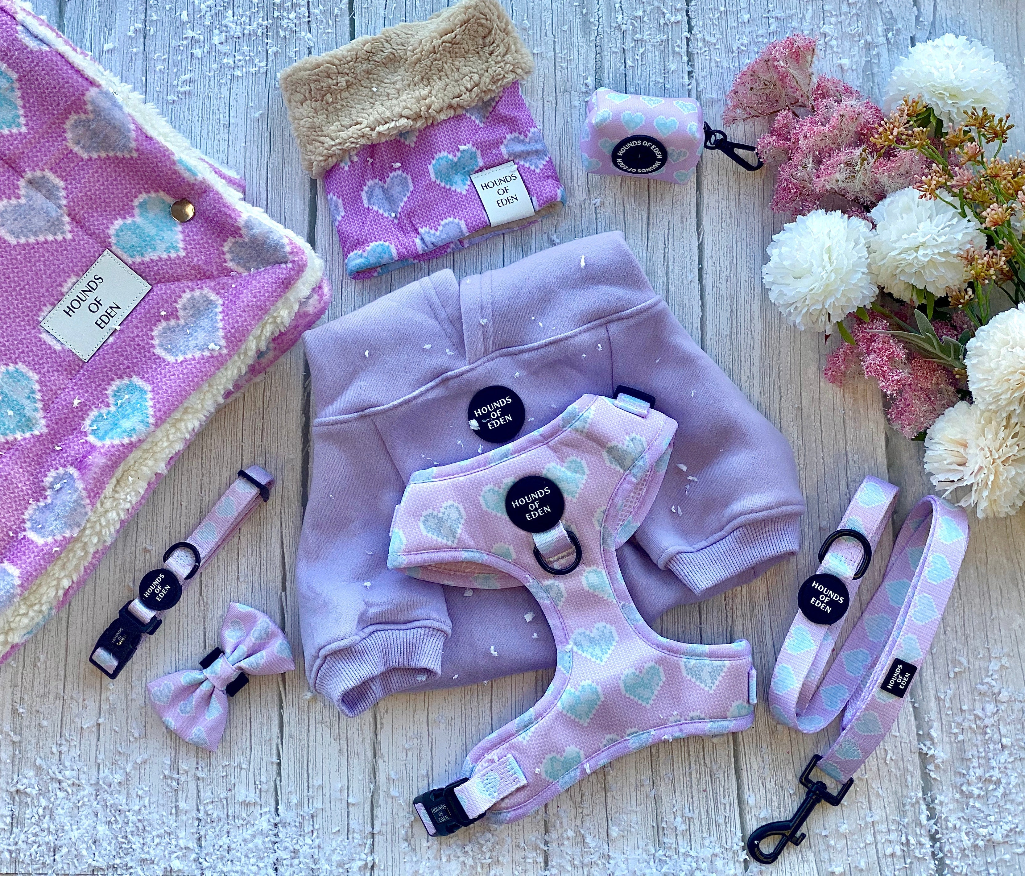 Don’t Go Barking My Heart - Pink and Teal hearts Poop Bag Holder