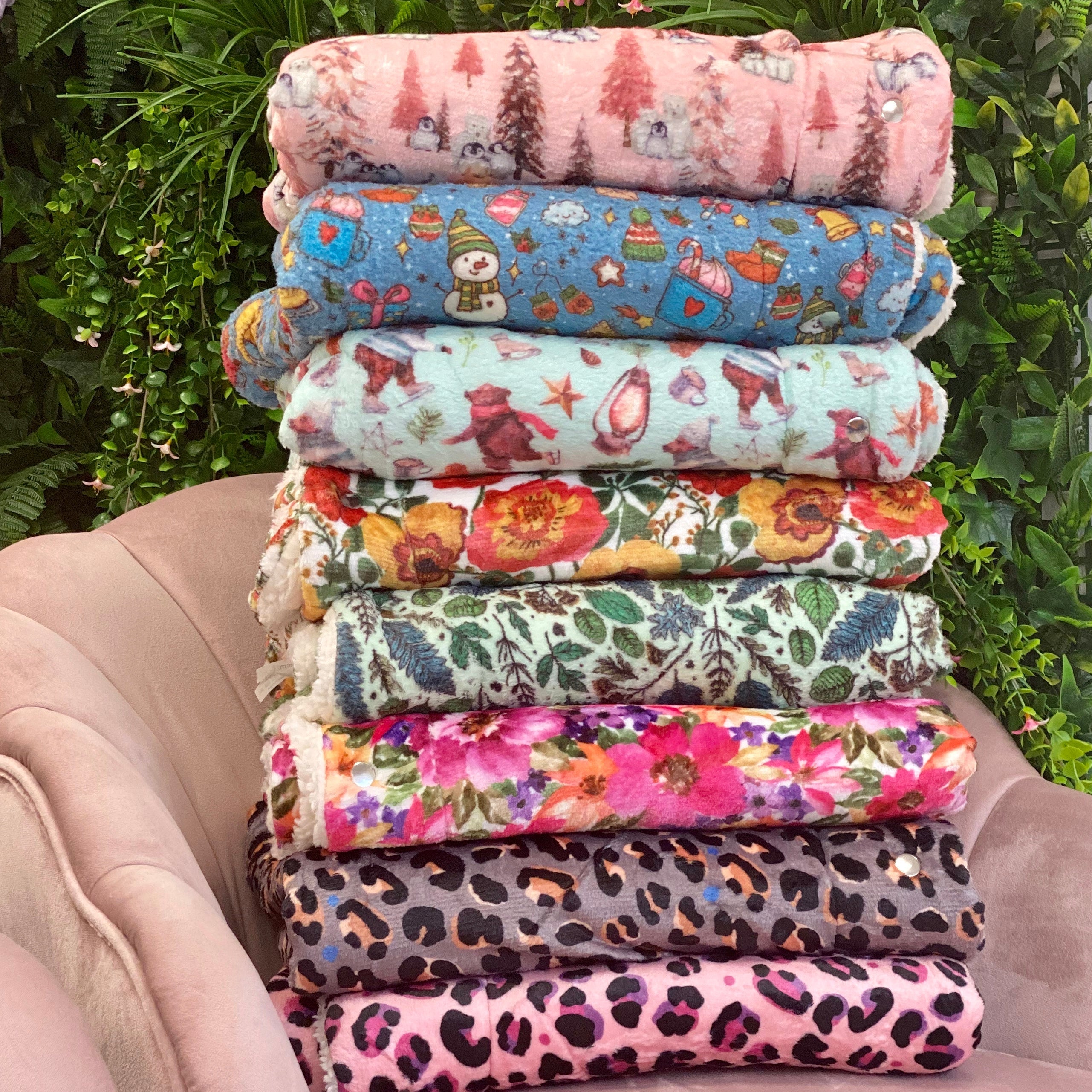 Blushing Leopard Snuggle Blanket