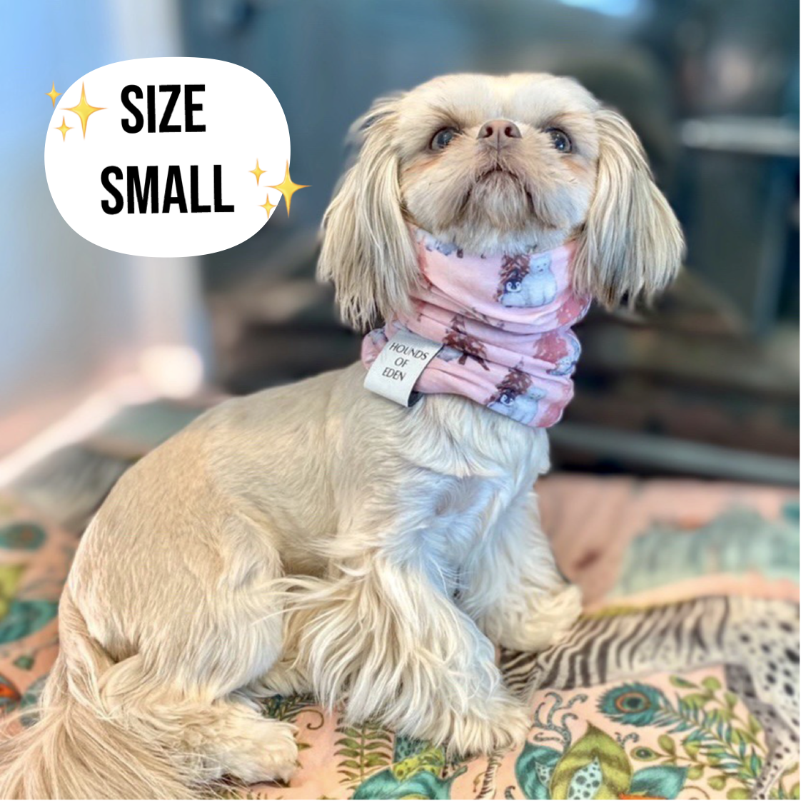 Blushing Leopard Dog Snood