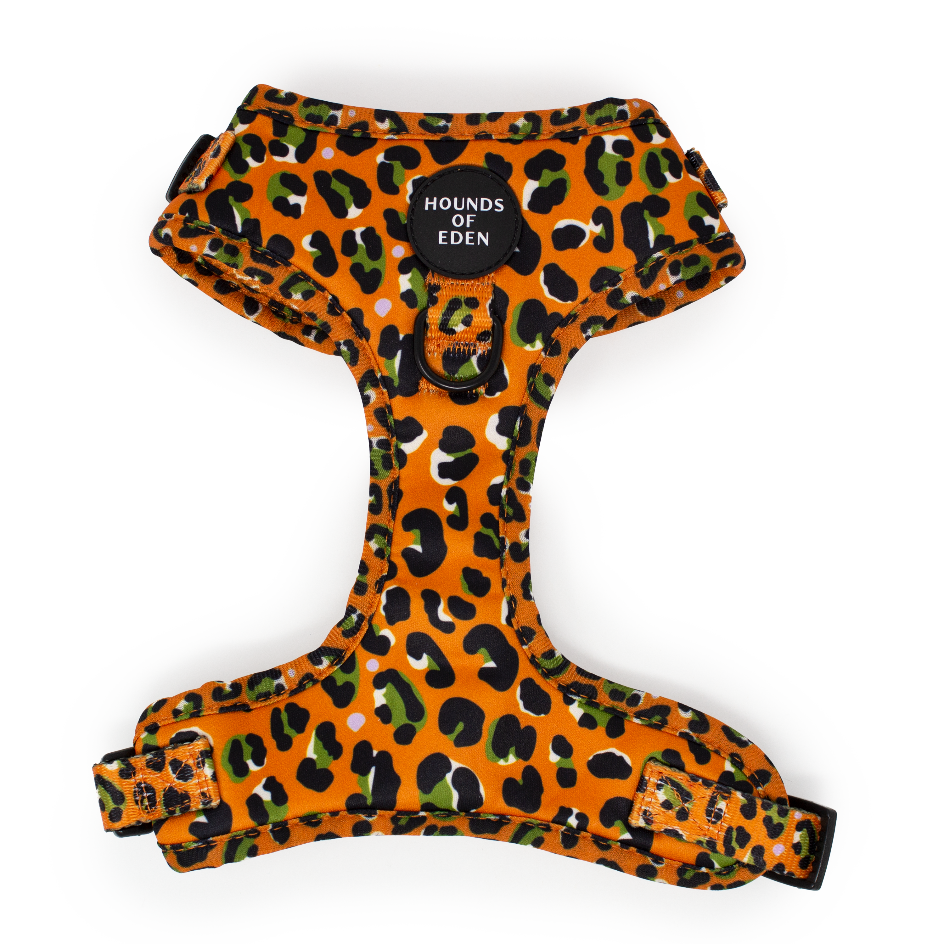 Burnt Orange Leopard Design Dog Harness