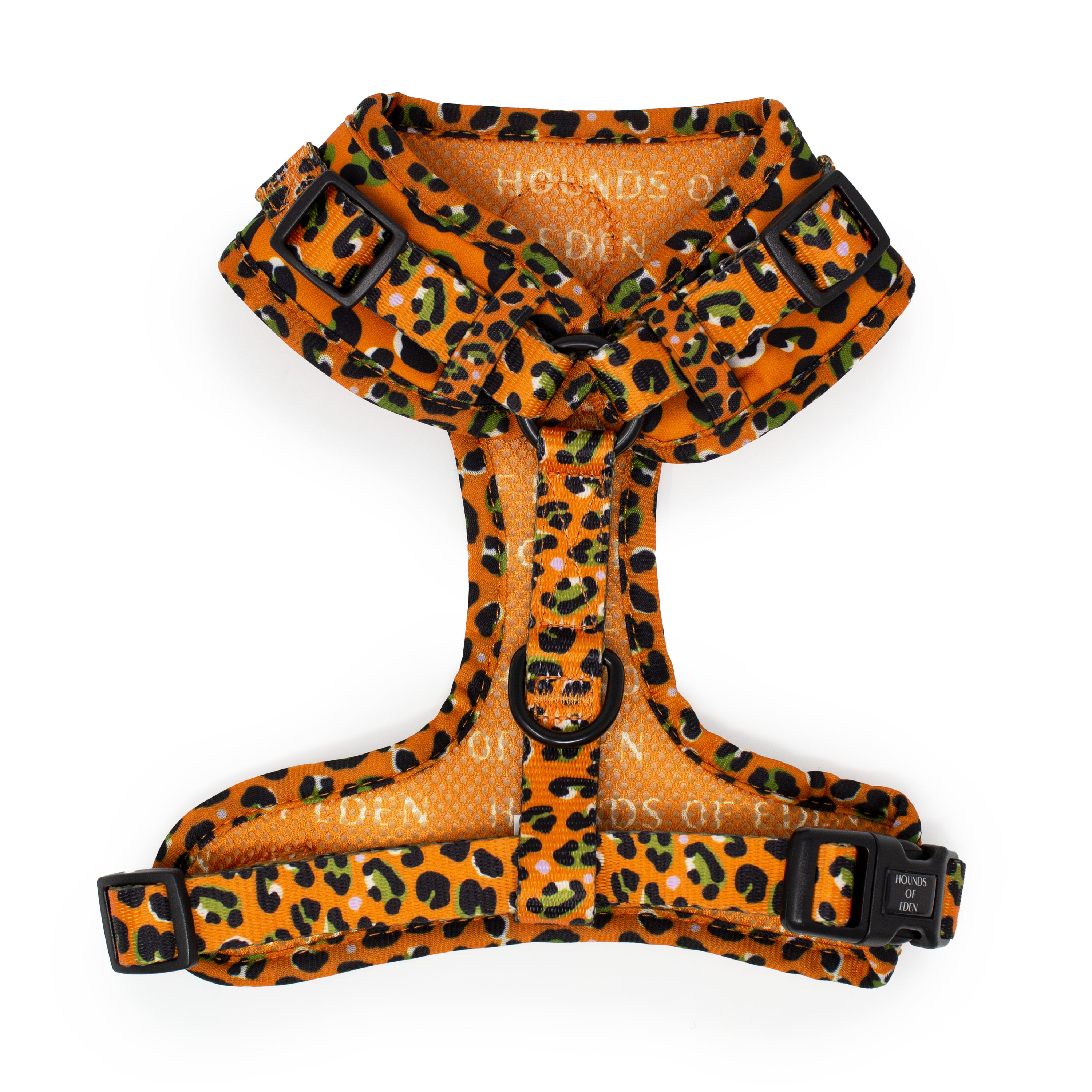 Burnt Orange Leopard Design Dog Collar